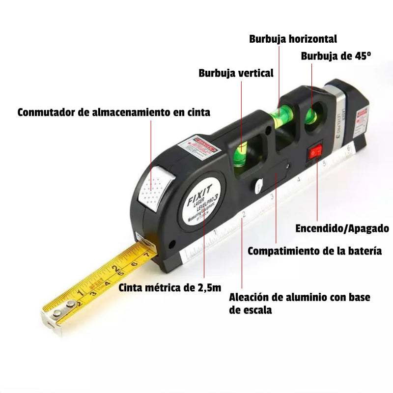 NIVEL MULTIFUNCION LASER 4 EN 1