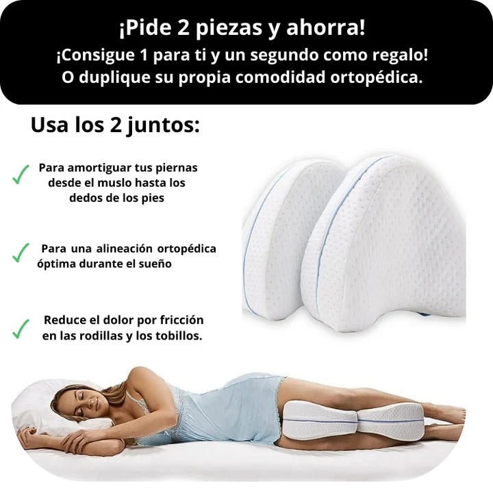 Almohada para piernas. Alinea tu columna para dormir